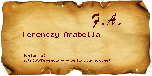 Ferenczy Arabella névjegykártya